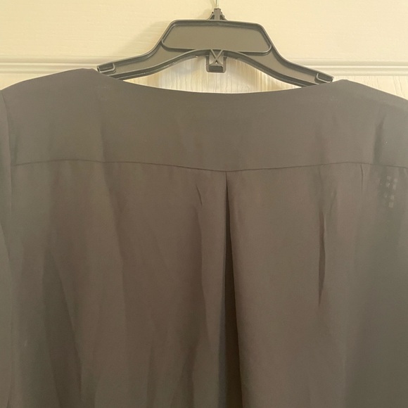 NWT BANANA REPUBLIC Black Long Sleeved Sheer Cut Out Detailed Blouse - Picture 11 of 11